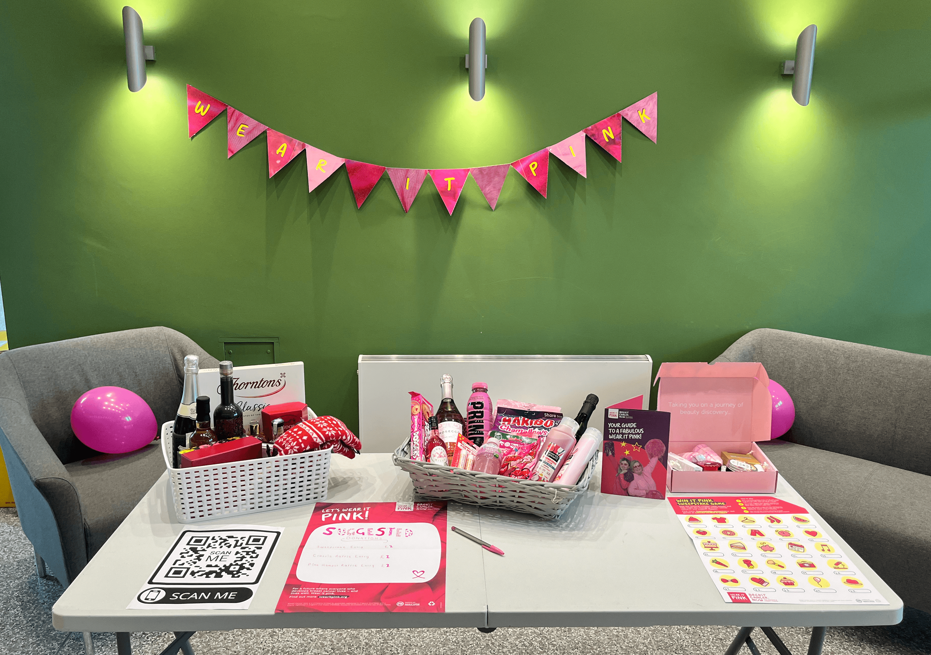 Careers 6 wear it pink raffle entry stand