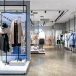 inside of a clothes shop representing retail