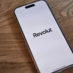 Revolut Bank logo on apple iphone